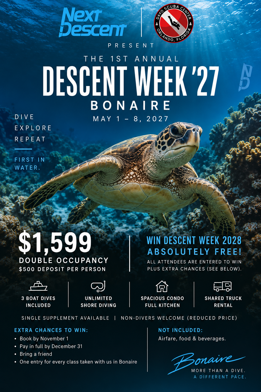 Descent Week 2027 Bonaire flyer